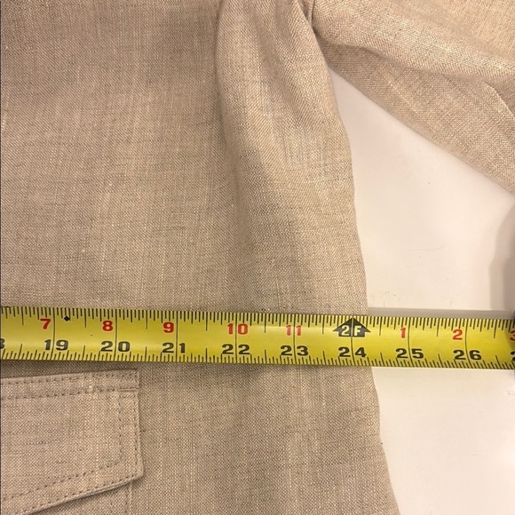 St. John's Bay Cream Blazer 100% Linen Jacket - Picture 9 of 10